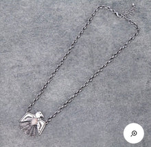 Load image into Gallery viewer, Silver and white thunderbird necklace