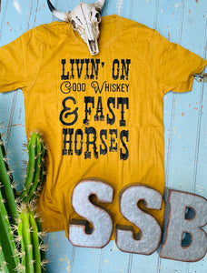 Good whiskey and fast horses tee