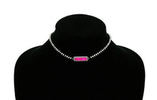 Load image into Gallery viewer, Pink bar choker necklace