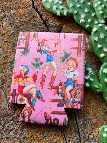 Pink vintage drink sleeve