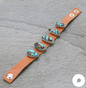 Turquoise snap bracelet