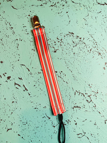 Serape baby pacifier clip