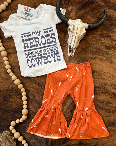 My heroes have always been cowboys bell set