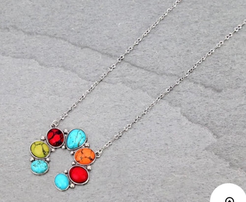 Simple rainbow squash necklace