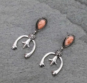 Pink squash earrings