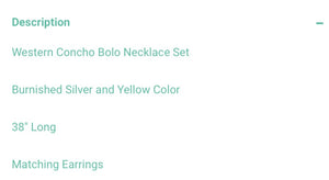 Yellow bolo necklace