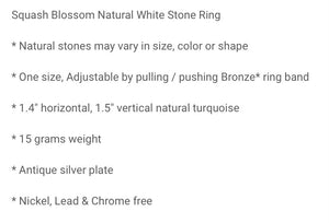 Natural white squash ring