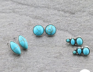 Turquoise earring set