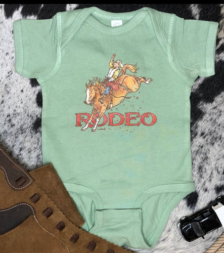 Rodeo baby onesie