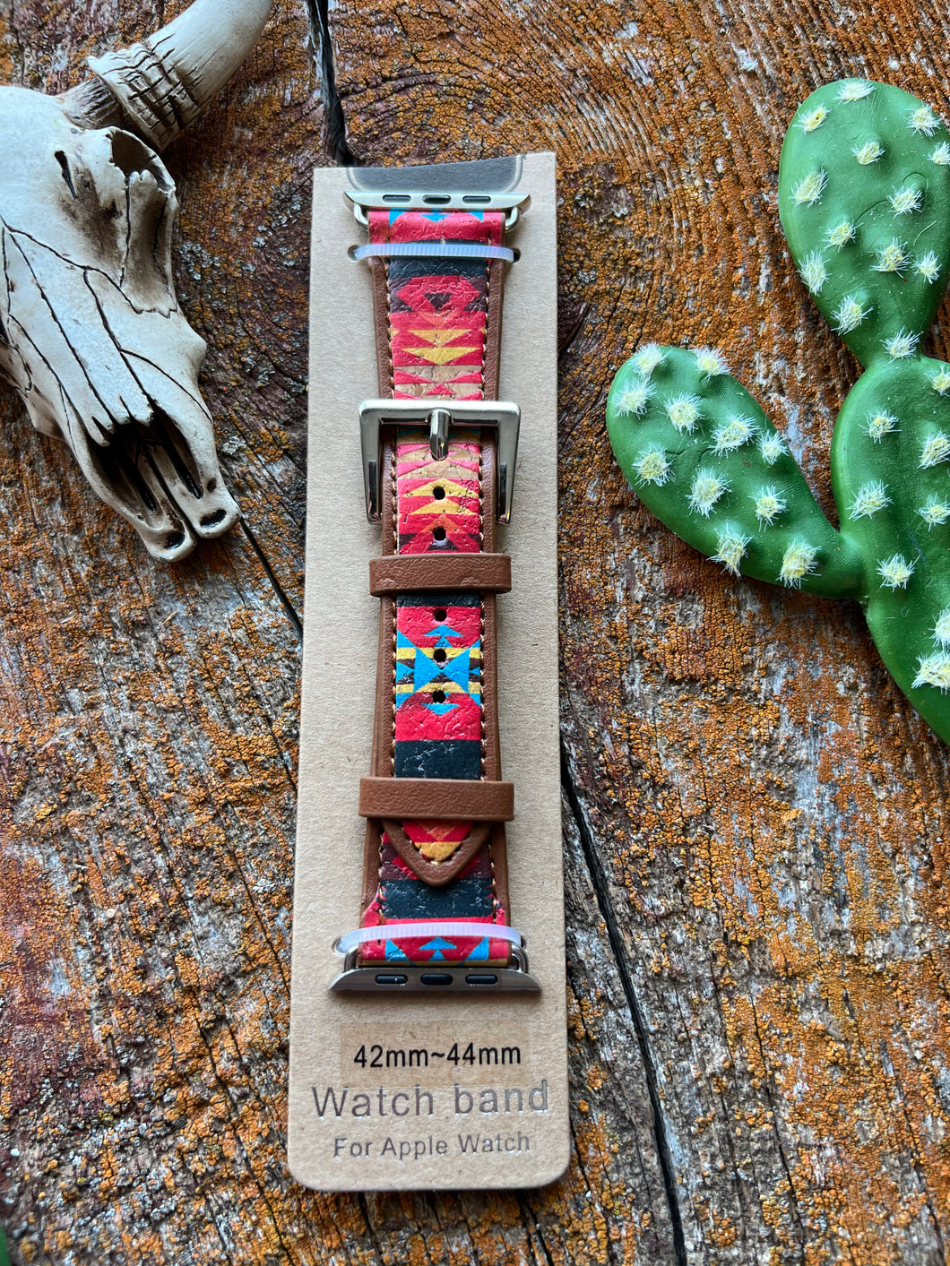Red Aztec Apple Watch band