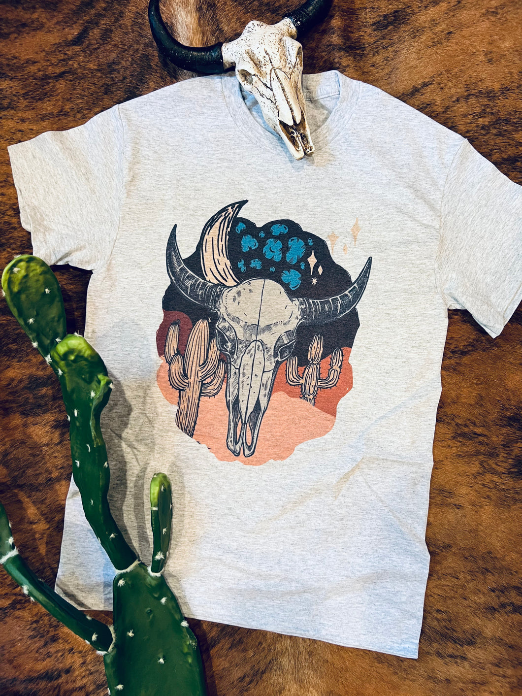 Moonlight cowskull tee