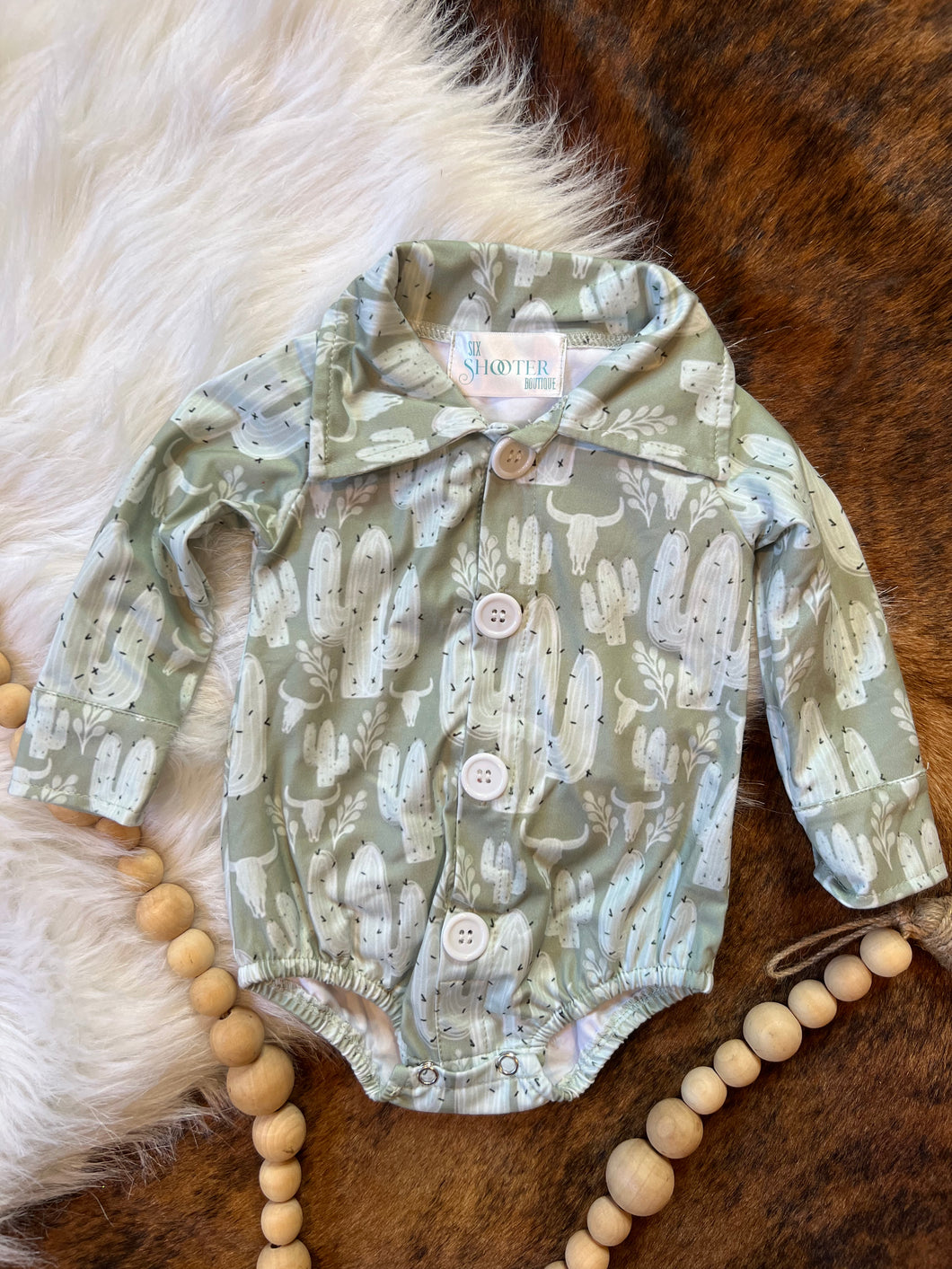 Cactus baby button up
