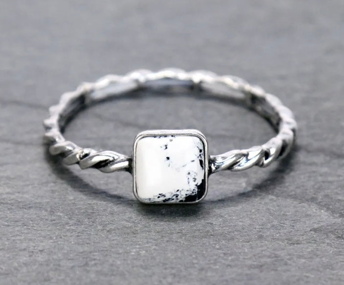 White square stretch bracelet