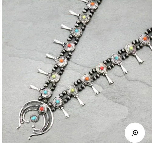 Rainbow squash necklace