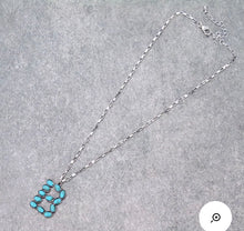 Load image into Gallery viewer, Turquoise B initial necklace