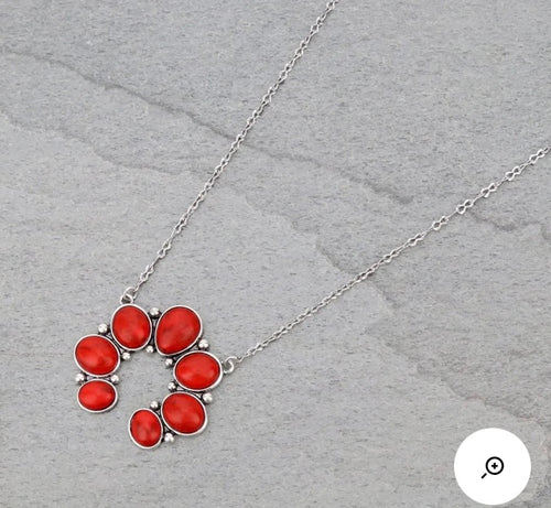 Simple red squash necklace
