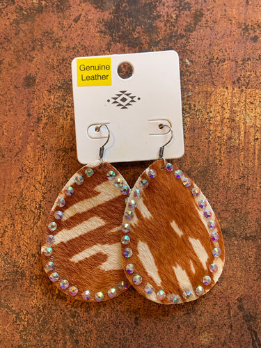Cowhide earrings