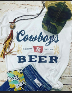 Cowboys & beer tee
