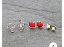 Load image into Gallery viewer, Cactus earring set
