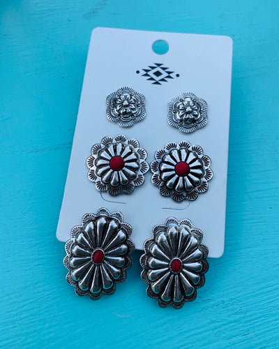 concho earring set