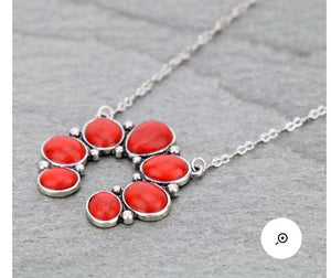 Simple red squash necklace