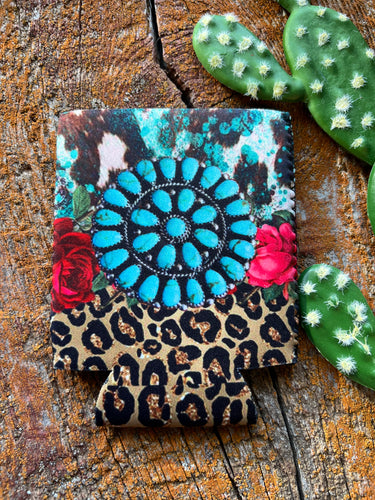 Concho leopard drink sleeve