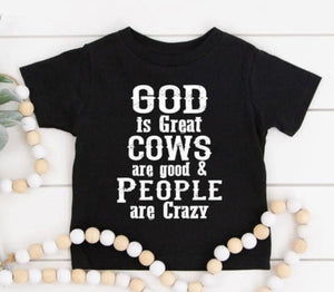 God is great cows are good tee