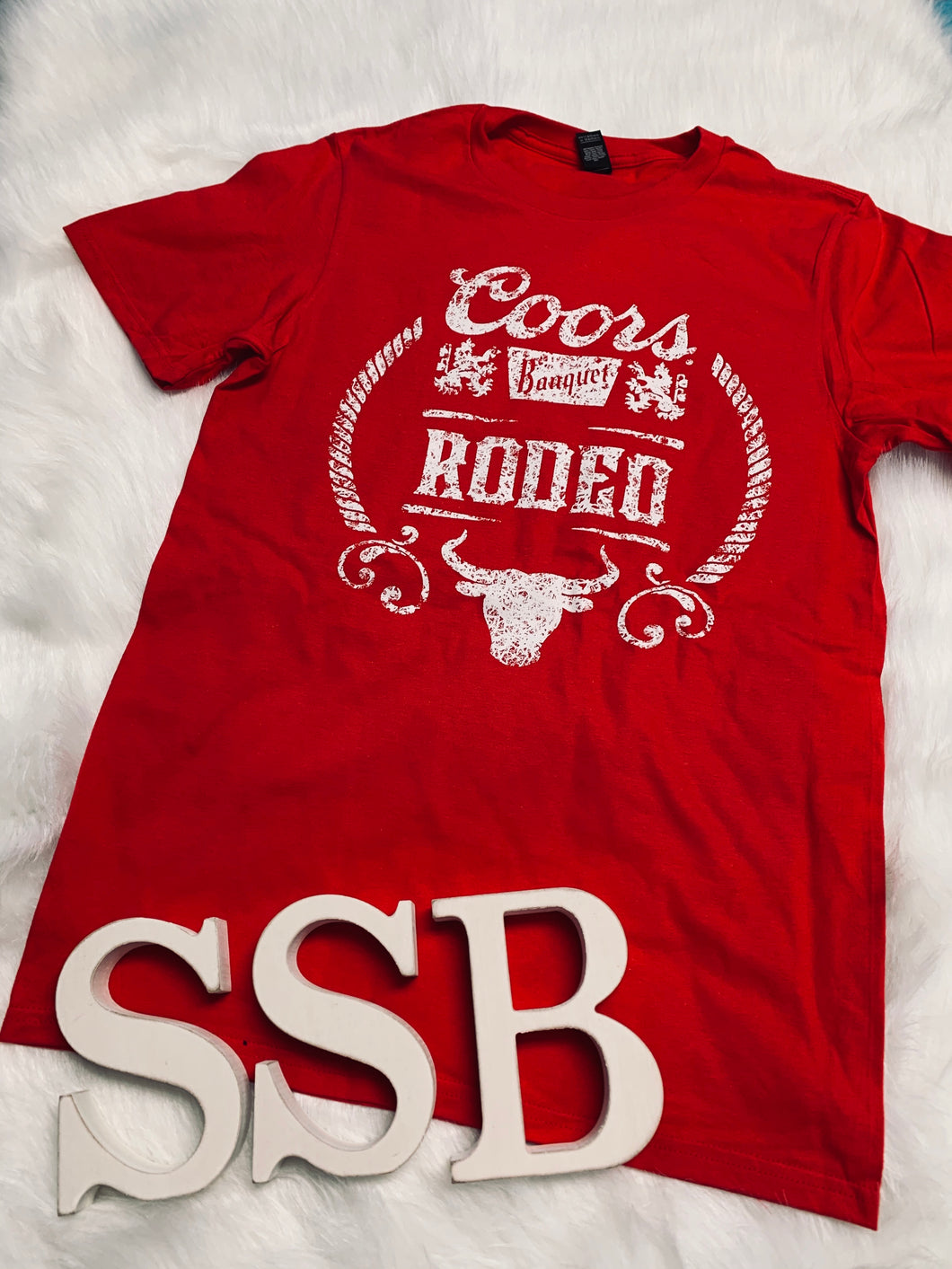 Coors rodeo tee in red