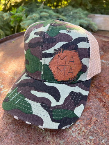 Camo mama patch hat