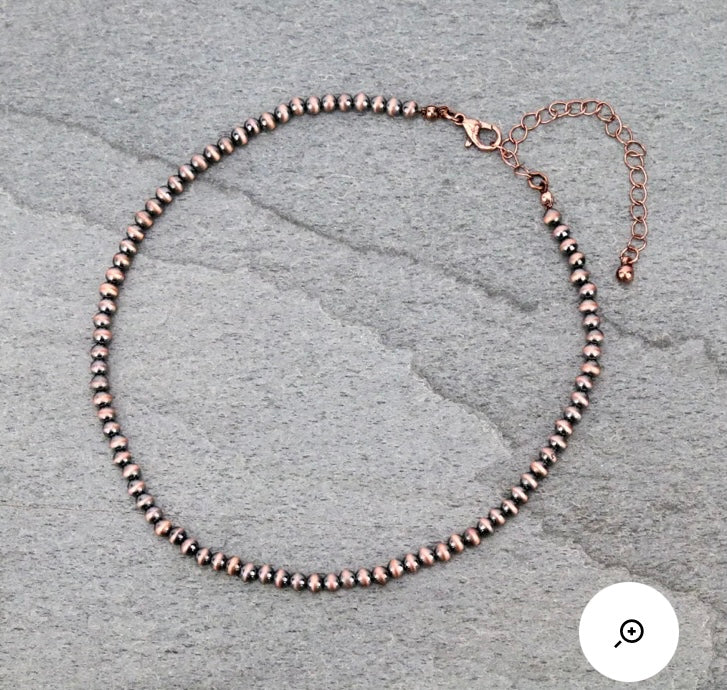 Navajo brown style choker necklace