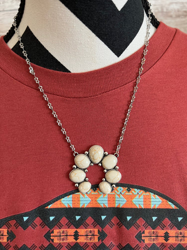 Simple white squash necklace