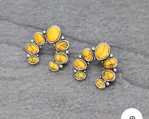 Yellow post squash earrings